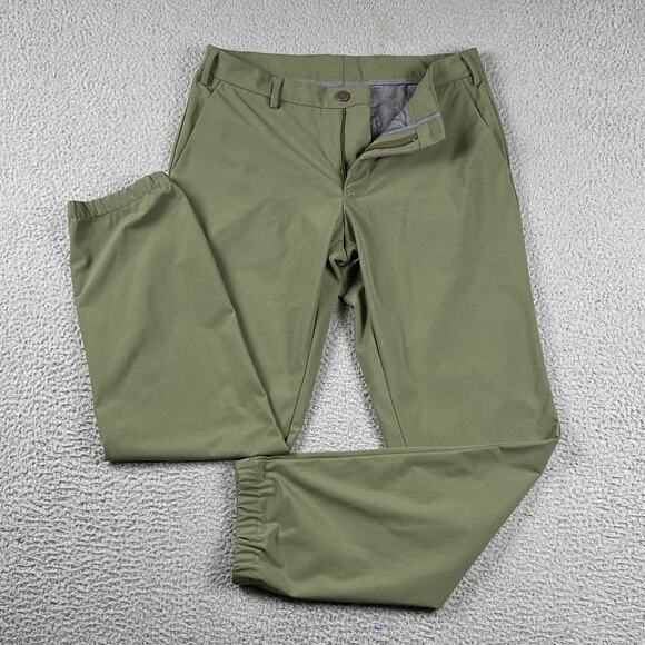 J. Hilburn Men's 36x31 Olive Green Slacks Chino Causal Formal Office Classic - Picture 1 of 11